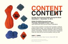 an advertisement for the art gallery's upcoming exhibition, titled content contentment contest