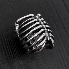 Human Ribs, Human Rib Cage, Anatomical Jewelry, Cage Ring, Bone Ring, Skeleton Bones, Hand Cast, Rib Cage, Alternative Fashion