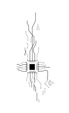 an electronic circuit is shown in black and white