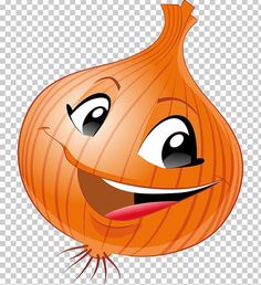 an onion smiling with its eyes wide open and tongue out transparent background png clipart