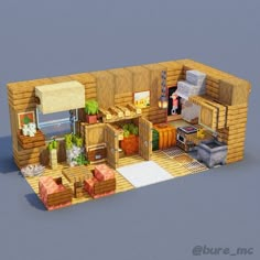 Minecraft Small House Interior, Minecraft Home Interior Ideas, Interior Minecraft, Minecraft Decoration