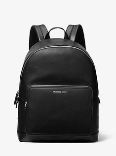 Made for your commute or business travel, the Cooper backpack is crafted from pebbled faux leather with smooth trim and minimal hardware. It unzips to a large laptop compartment, which safely stows your computer and charger. A front pocket keeps all your necessities within reach. Men Backpack, Luxury Backpack, Commuter Backpack, Backpack Free, Handbag Essentials, Michael Kors Outlet, Handbag Shoes, Daily Essentials, Phone Wallet