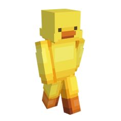 an image of a yellow duck in pixel art