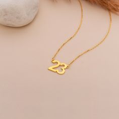 🌟 Lucky Number 23 Necklace - Personalized Charm! 🌟 Hello, dear customers! Discover the magic of our 23 Number Necklace, a charming and personalized accessory that adds a touch of luck and uniqueness to your style. 🎨 Product Details: Material: High-quality solid 925 Sterling Silver Color Options: Gold, Silver, Rose Gold Pendant Size: Perfectly crafted to showcase the lucky number 23 Chain Length: Adjustable length for a comfortable fit 🛠️ Production Process: Production Time: 3-5 business days Shipping Time: 2-8 business days 🌈 Why Choose the Number 23 Necklace? A symbol of prosperity, success, and good fortune Customizable design to make it uniquely yours High-quality craftsmanship for durability and style 📢 How to Order: Select your preferred color. Place your order and let us know i 23 Number, Gold Bridesmaid Necklace, Year Necklace, Puzzle Piece Necklace, Delicate Silver Necklace, Fingerprint Necklace, Dainty Initial Necklace, Karma Necklace, Star Necklace Silver