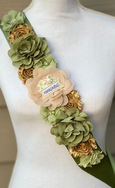 Shoulder Sash  The ribbon sash is 2 1/2" wide by 80'' (2 meters) long Embellishment measurement 16" Mom To Be Sash Diy, Maternity Sash Diy, Baby Shower Sash, Pastor Appreciation, Pastors Appreciation, Maternity Sash, Diy Butterfly, Mommy To Be, Dinosaur Baby Shower