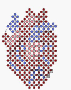 an image of a red, white and blue pattern in the shape of a heart