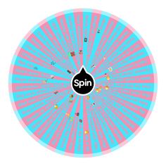 a spinning object with the word spin on it's center and many small objects around it