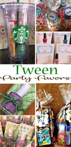 Best tween party favors Teen Party Favors, Sleepover Party Favors, Christmas Party Ideas For Teens, Girl Birthday Party Favors, Girl Sleepover, Girls Party Favors, Cute Birthday Ideas, Birthday Party For Teens