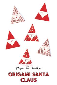 how to make origami santa claus hats with instructions for kids and adults alike