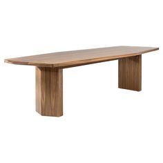 a large wooden table with two long legs