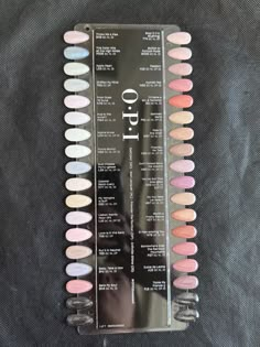 OPI Color Chart - Gel Color, Infinite Shine, Nail Lacquer, Powder Perfection | eBay Creamy Opi Colors, Dip N Duo Nail Colors Powder, Milky White Opi Colors, Don’t Bossa Nova Me Around Opi Color, Nail Color For Dusty Blue Dress, Opi Gel Swatches, Opi Pink Gel Polish Shades, Opi Pastel Colors, Opi Tickle My Francy Gel