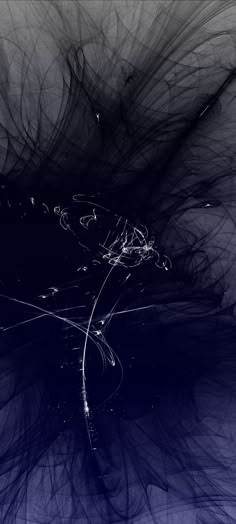 an abstract black and white photo with lines in the middle on a dark blue background