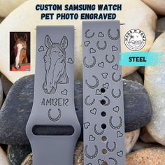 Introducing our new collection of 20mm & 22mm watch bands, specially designed to elevate your timepiece's style! If you're in search of bands compatible with various quick-release lug width options, you're in the right place.  At Wags n Pawz, we've taken the art of watch bands to a whole new level. Our precision laser engraving technique adds an exquisite touch of sophistication to your wristwear. Here's what you need to know: 🌟 Compatibility: Our bands are a perfect match for Samsung crafted f Durable Silver Watch Accessories For Gift, Watch Engraving, Laser Engraved Ideas, Quick Release, Baby Elephant, Watch Strap, Custom Engraving, Perfect Match, Watch Bands