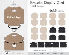 the bralet display card has four different tags