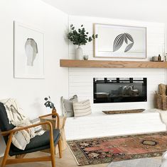 How to Make a DIY Board and Batten Wall with Shelf Living Room Interior Design Ideas, Board Batten, Room Interior Design Ideas, White Paint Colors, Modern Beach, Living Room Interior Design