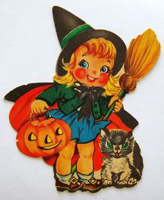 Autumn Images, Vintage Halloween Witch, Elf Fairy, Halloween Owl, Halloween Collectables