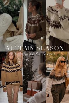 Warm toned Christmas Sweater options for the colour season analysis Autumn seasons to wear in the Winter time