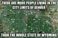 there are more people living in the city limits of denver than the whole state of wyoming