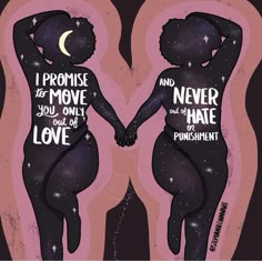 two black women holding hands with the words i promise to move you only have one