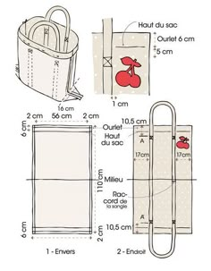 the measurements for an apple bag