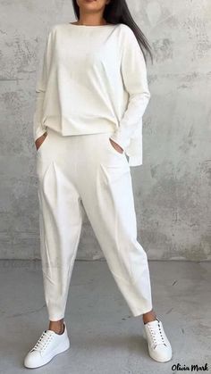 Sets Outfit, Polyester Pants, Estilo Chic, Irregular Hem, Sweatshirt Set, Sports Suit, Asymmetrical Design, Curtain Decor, Look Casual