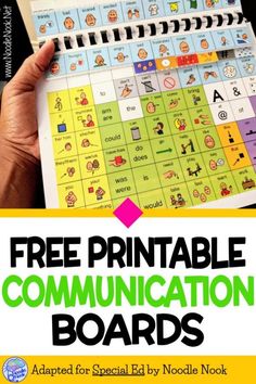 the free printable communication board for kids to play with and learn how to use it