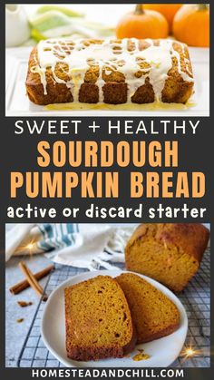 sweet and healthy sourdough pumpkin bread is the perfect treat for fall or winter