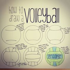 how to draw a volleyball ball