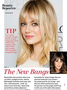 Bangs! Thinking of changing my blunt-style bangs to something a bit softer, like this ... Ahoulder Length Hair, Beauty Tech, Cute Haircuts, Blonde Woman, Girl Haircuts, Good Hair Day, Good Hair, Emma Stone