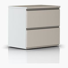 two drawers are shown in front of a white background