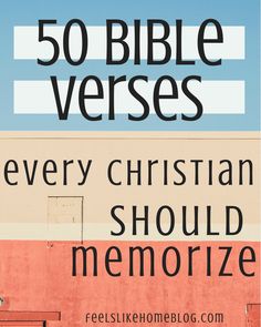 there is a sign that says 50 bible verses every christian should memoize frameable prints