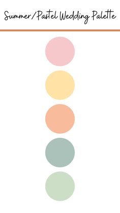 the pastel wedding palette is perfect for an outdoor ceremony or bridal party, and it's easy to use