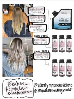 Redkin Eq Shades Formulas, High Lowlights, Cosmetology Instructor, Toner Formulas, Shades Eq Formulas, Redken Formulas, Hair Color Placement, Hair Formulas, Redken Hair Color