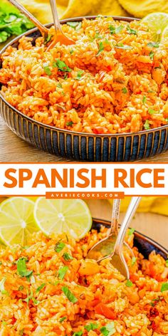 Often interchangeably called ‘Mexican rice’, this perfectly cooked rice recipe has bits of onions, red bell peppers, jalapenos, and is seasoned with garlic, cumin, and oregano for tons of great FLAVOR! Ready in 25 minutes and made in just one skillet with a handful of ingredients, it’s always a family favorite side dish! Serve it with your fave Mexican recipe, use it inside burritos, or for any recipe that calls for seasoned rice. Mexican Rice With Cooked Rice, Burrito Rice Recipe, Smothered Beef Burritos, Easy Spanish Rice, Homemade Spanish Rice, Easy Mexican Rice, Spanish Rice Recipe Easy, Red Rice Recipe, Spanish Rice Easy