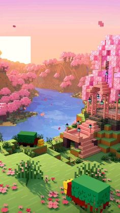 Minecraft Cherry Blossom Wallpaper, Minecraft Screensaver, Minecraft Art Wallpaper, Cute Minecraft Wallpaper, Minecraft Rtx Wallpaper, Minecraft Phone Wallpaper, Minecraft Wallpaper Aesthetic, Minecraft Aesthetic Wallpaper, Minecraft Cherry Blossom Builds