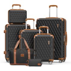 Weaving Pattern 5 Pieces Set Luggage Travel Suitcase TR002 Set includes: 1 pc x 12 inch Mini Auitcase 1 pc x 18 inch Carry on Luggage 1 pc x 20 inch Carry on Luggage 1 pc x 24 inch Medium Checked Luggage 1 pc x 28 inch Large Check-in Suitcase <span data... Travel Suitcases, Travel Luggage Set, Hardside Spinner Luggage, Lightweight Luggage, Checked Luggage, Mini Vacation, Travel Suitcase, Suitcase Set, Spinner Luggage