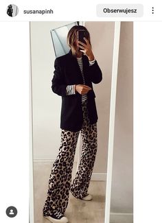 Print Jeans Outfit, Printed Pants Outfits, Leopard Print Outfits, Leopard Outfits, Looks Jeans, Winter Pants Outfit, Leopard Print Jeans, Animal Print Pants, Leopard Print Pants