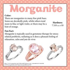 Jewelry Vocabulary, Morganite Crystal Aesthetic, Morganite Meaning, Morganite Properties, Morganite Rings With Gemstone Accents, Fine Jewelry, Gift Morganite Crystal Ring, Round Shape, Jewelry Facts, Morganite Jewelry