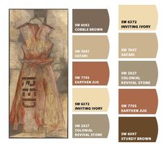 an image of a dress on display with color swatches