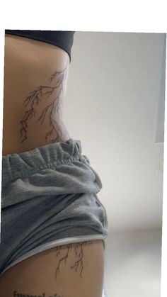 Side And Hip Tattoos, Side Of Hip Tattoos Women, Tattoos Women Stomach, Thigh Tattoos Women Cover Up, Under Thigh Tattoos Women, Low Waist Tattoo, Cute Lower Back Tattoos, Simple Thigh Tattoos, Tattoo Belly Button