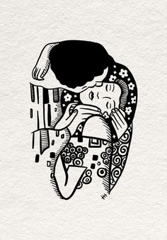 a black and white drawing of a woman holding a man's head in her arms