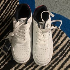 White Sneakers Nwt Nautica Shoes, Casual Day Outfits, Shoes White, White Sneakers, Kids Shoes, Outfit Of The Day, Kids Shop, Shoes Sneakers, Color White