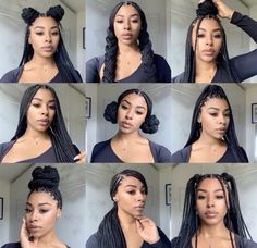 Simple Ways To Style Braids, Individual Braid Hairstyles, Hairstyles For Braids For School, Hair Braid Styles For Black Hair, Different Ways To Style Braids, Box Braids Hairstyles Styles, Different Ways To Style Knotless Braids, Ways To Style Knotless Box Braids, How To Style Knotless Braids