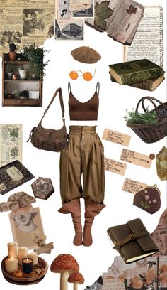 Cabincore Aesthetic Fashion, Traveller Aesthetic Outfits, Hobbitcore Fashion Summer, Earth Clothing Aesthetic, Cottagecore Camping Outfit, Forest Adventure Outfit, Vintage Adventurer Aesthetic, Archaeologists Outfit, Modern Adventurer Outfit