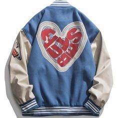 Features This Letter Love Fomaming Varsity Jacket Brings You A Strong Fashion Trend And Brand-New Experience. The Youthful Blue Color Combined With The Classic Jacket Version, As Well As The Love Foaming Print Design On The Back, With Short-Sleeved Or Sweatshirt All Show The Vitality And Youth Fabric The Oversized Letterman Jacket Made Of Premium Meterial, Very Soft And Comfortable To Wear Occasions These Varsity Jackets Can Be Dressed On Multiple Occasions. They Are Very Trendy And Cool, Whethe Affordable Green Varsity Jacket With Long Sleeves, Cheap Hooded Jacket With Letter Print, Cheap Casual Patchwork Varsity Jacket, Cheap Varsity Jacket With Letter Patch For Fall, Casual Cheap Varsity Jacket For Streetwear, Luxury Long Sleeve Varsity Jacket With Pockets, School Jacket Uk, Varsity Jacket With Hoodie, Oversized Letterman Jacket