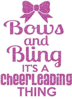 the words bows and bung it's a cheerleader thing