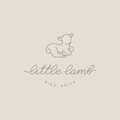 the logo for little lambs kids's knits, which is designed to look like