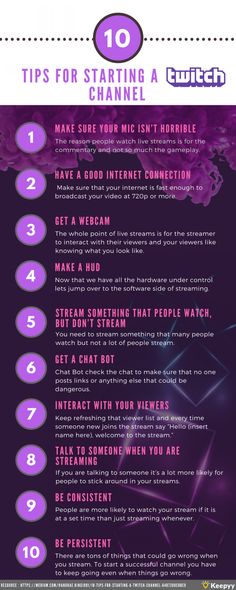 the top 10 tips for starting a channel infographical poster - click to enlarge