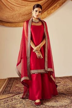 Buy Red Salwar Kameez Stitched Punjabi Suit Ladies Indian Women Dresses Readymade Shalwar Plus Size Kurta Set Online in India - Etsy Garara Pants Pattern, Simple Anarkali Suits, डिजाइनर कपड़े, Kurta Pant Set, Salwar Kamiz, Indian Dresses Traditional, Traditional Indian Outfits, Kurta Designs Women