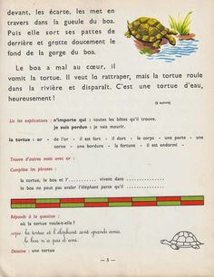 an old french language book with a turtle on it's back cover and the text in english